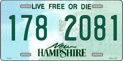 NH license plate 1782081
