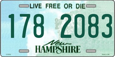 NH license plate 1782083