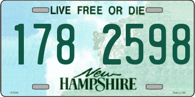 NH license plate 1782598