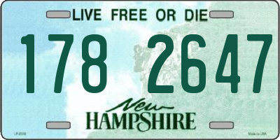 NH license plate 1782647
