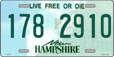 NH license plate 1782910