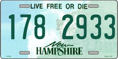 NH license plate 1782933