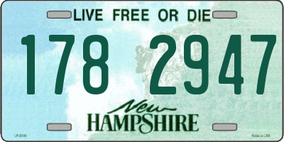 NH license plate 1782947
