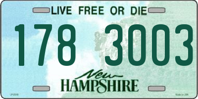 NH license plate 1783003