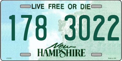 NH license plate 1783022