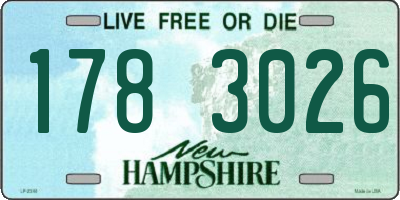 NH license plate 1783026