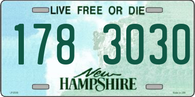 NH license plate 1783030