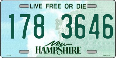 NH license plate 1783646