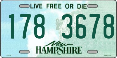 NH license plate 1783678