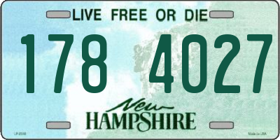 NH license plate 1784027