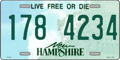 NH license plate 1784234