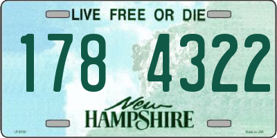 NH license plate 1784322