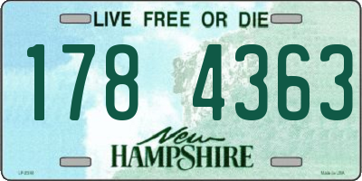NH license plate 1784363