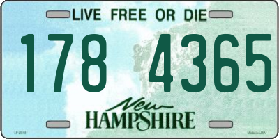 NH license plate 1784365
