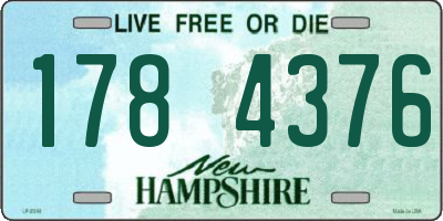 NH license plate 1784376