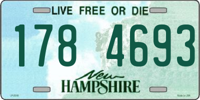 NH license plate 1784693