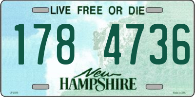 NH license plate 1784736