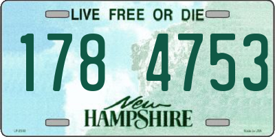 NH license plate 1784753
