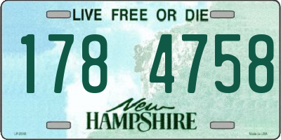 NH license plate 1784758