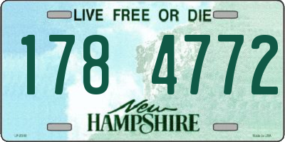 NH license plate 1784772