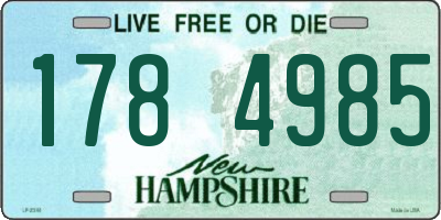 NH license plate 1784985