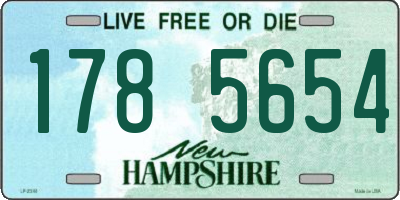 NH license plate 1785654