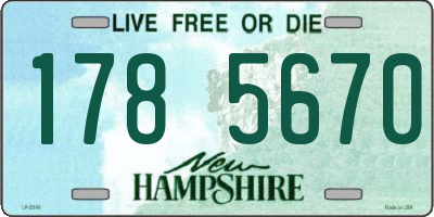 NH license plate 1785670