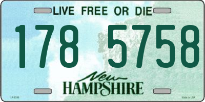 NH license plate 1785758