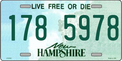 NH license plate 1785978