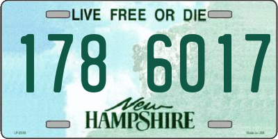NH license plate 1786017