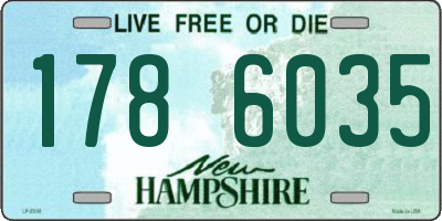 NH license plate 1786035