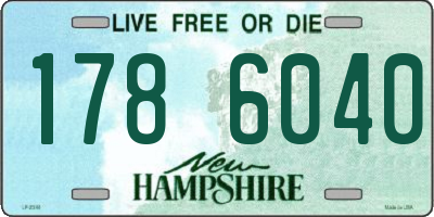 NH license plate 1786040