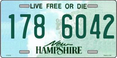 NH license plate 1786042