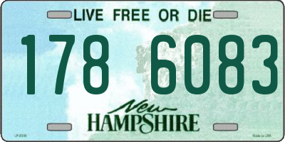 NH license plate 1786083