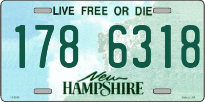NH license plate 1786318