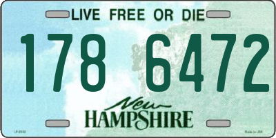 NH license plate 1786472