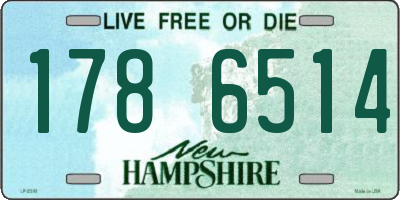 NH license plate 1786514