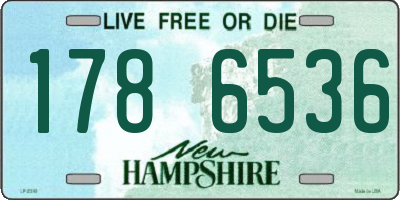 NH license plate 1786536