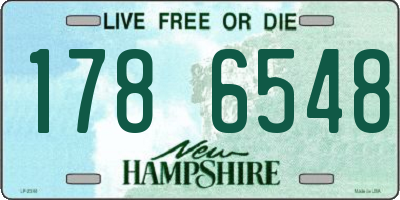 NH license plate 1786548