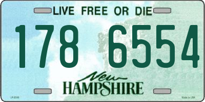 NH license plate 1786554