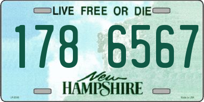 NH license plate 1786567