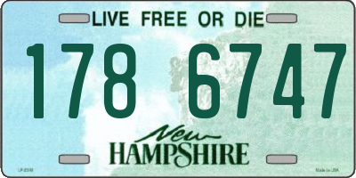 NH license plate 1786747