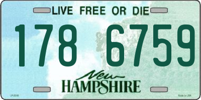 NH license plate 1786759
