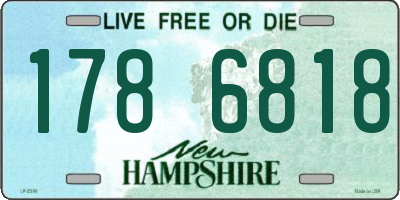 NH license plate 1786818