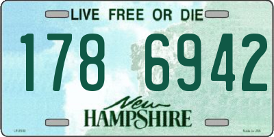NH license plate 1786942