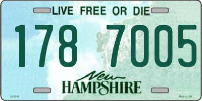 NH license plate 1787005