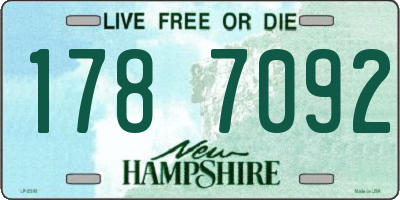 NH license plate 1787092
