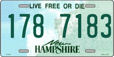 NH license plate 1787183