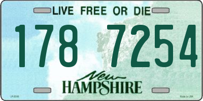 NH license plate 1787254