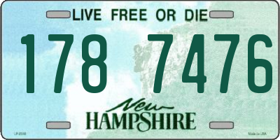 NH license plate 1787476
